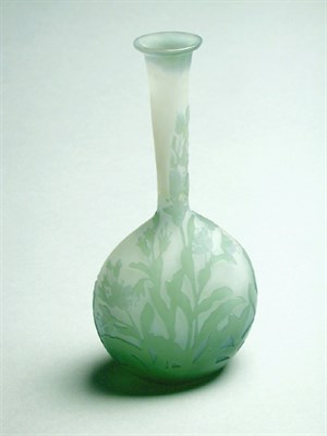 Lot 147 - Galle Cameo Glass Vase Of flattened spherical...