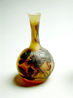 Lot 123 - Galle Cameo Glass Vase Of globular form, with...