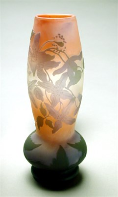 Lot 157 - Galle Cameo Glass Vase Of globular form, with...
