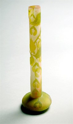 Lot 166 - Galle Cameo Glass Vase Of cylindrical form, in...