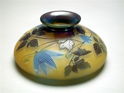 Lot 149 - Galle Cameo Glass Vase Of flattened spherical...