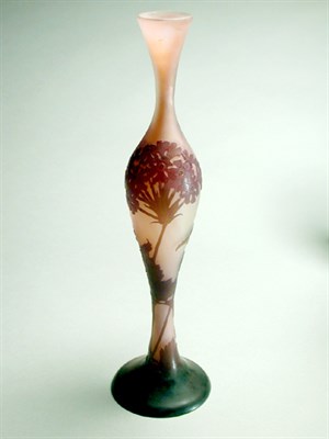 Lot 168 - Galle Cameo Glass Vase Of knopped form, in...