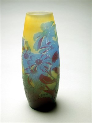Lot 175 - Galle Cameo Glass Vase Of ovoid form, cut with...
