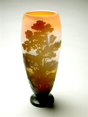 Lot 177 - Galle Cameo Glass Vase Of footed ovoid form,...