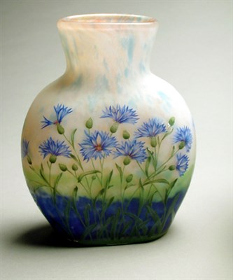 Lot 138 - Daum Nancy Enameled Cameo Glass Vase Of...