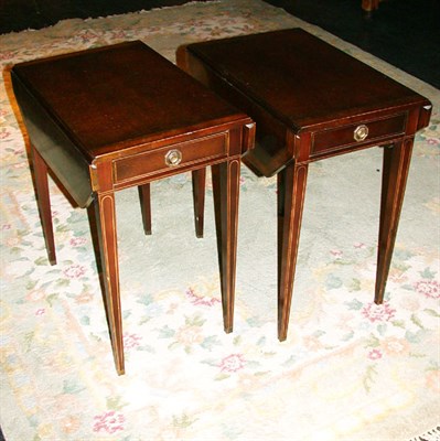 Lot 251 - Pair of Regency Style Mahogany Pembroke Tables