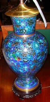 Lot 328 - Pair of Cloisonne Lamps