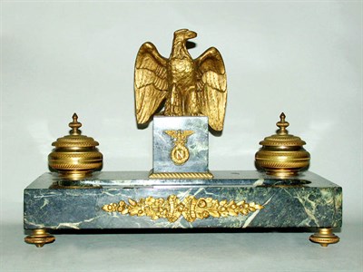 Lot 593 - Empire Style Gilt-Bronze and Marble Inkstand...