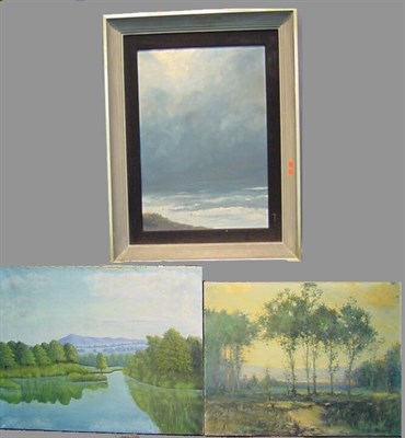 Lot 22 - M.P. Christensen 20th Century SUNSET LANDSCAPE...