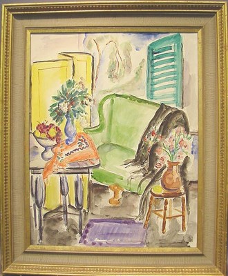 Lot 81 - Pauline Polk b. 1896 SITTING ROOM Signed...