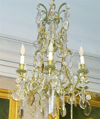 Lot 300 - Louis XVI Gilt Metal and Glass Six-Light...