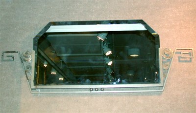 Lot 255 - Art Deco Metal Framed Mirror Decorated with...