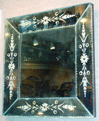 Lot 258 - Art Deco Mirror Framed Mirror Etched with...