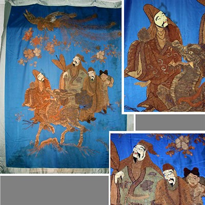 Lot 785 - Oriental Machine Made Tapestry Height...