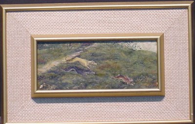 Lot 114 - British School 19th Century COURSING SCENE Oil...
