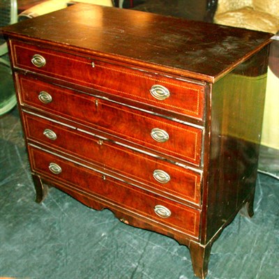 Lot 323 - Federal Style Inlaid Mahogany Chest of Drawers
