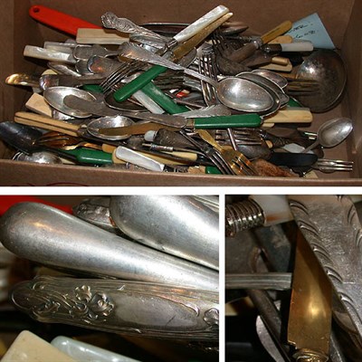 Lot 585 - Miscellaneous Group of Silver Plated Flatware...
