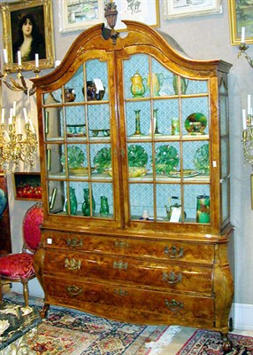 Lot 396 - Baroque Style Burl-Wood Cabinet The scrolling...