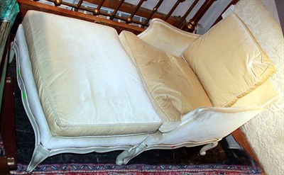 Lot 132 - Louis XV Style Painted and Upholstered Bergere...