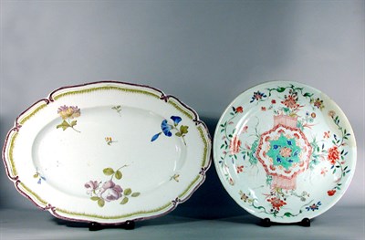 Lot 449 - Chinese Export Porcelain Platter Kangxi;...