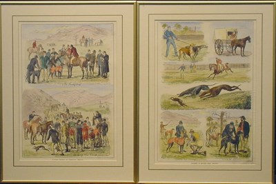 Lot 21 - Group of Five Hand-Colored Prints Each...