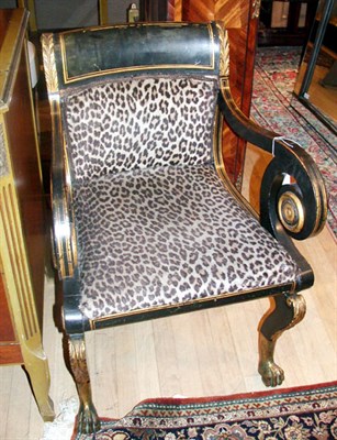 Lot 361 - Pair of Empire Style Gilt and Ebonized...