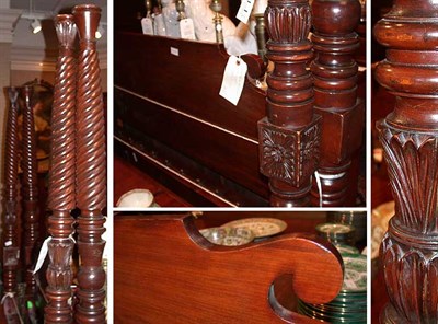 Lot 441 - Classical Mahogany Bed Philadelphia, circa...