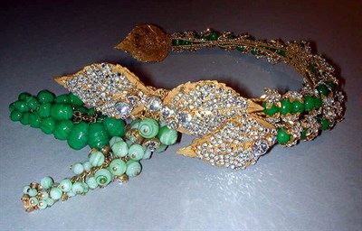 Lot 395 - Miriam Haskell Jeweled Vinery Headpiece Of...