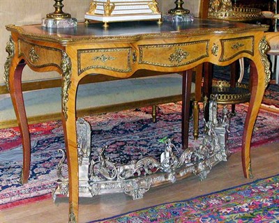 Lot 600 - Louis XV Style Fruitwood and Burl-Wood Bureau...
