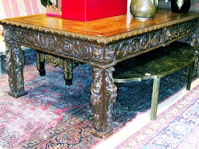 Lot 646 - Victorian Renaissance Revival Oak Library...