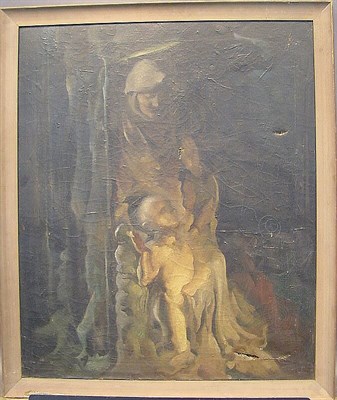 Lot 1 - 19th/20th Century School MOTHER AND CHILD Oil...