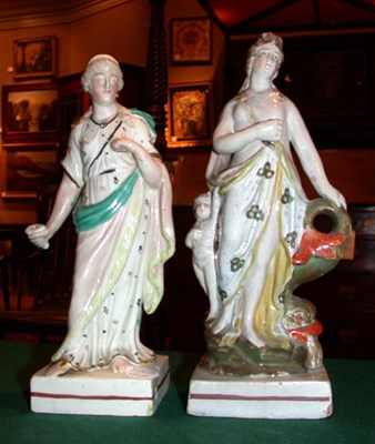 Lot 348 - Two Staffordshire Pottery Figures Early 19th...