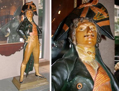 Lot 240 - Painted Cast Iron Figure of a Man The standing...