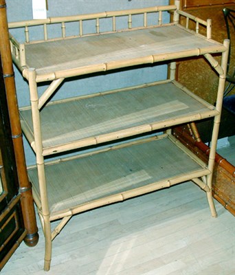 Lot 272 - Victorian Style Bamboo and Rattan Three-Tier...