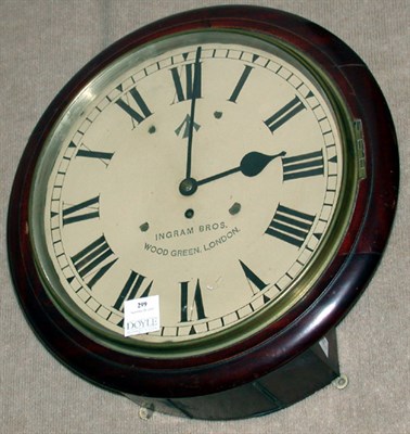 Lot 299 - Victorian Mahogany Schoolhouse Clock