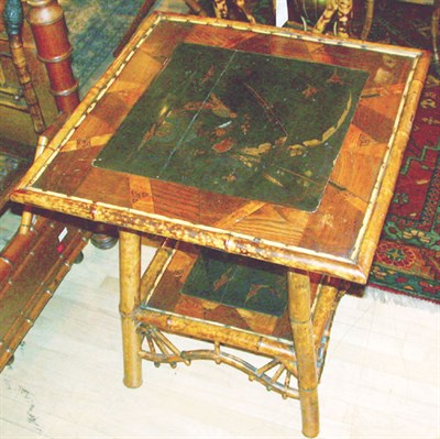 Lot 275 - Victorian Bamboo and Lacquered Side Table
