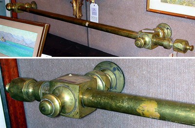 Lot 325 - Victorian Brass Curtain Rod
