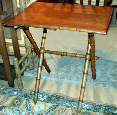 Lot 282 - Two Victorian Faux Bamboo Maple Folding Tables