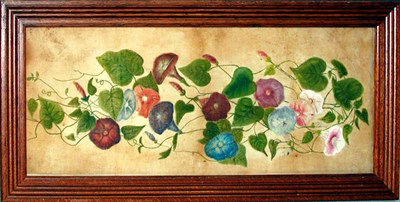 Lot 216 - Watercolor Theorem Painting on Velvet...