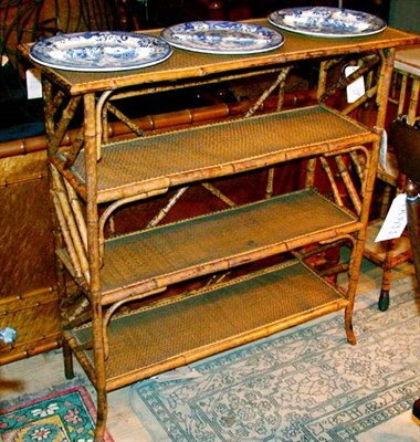Lot 287 - Victorian Bamboo and Rattan Bookcase