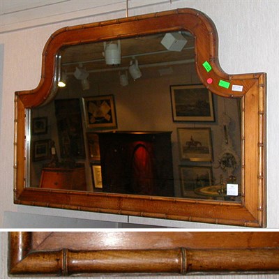 Lot 255 - Victorian Faux Bamboo Pine Overmantel Mirror