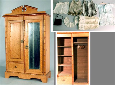 Lot 436 - Faux Bamboo Miniature Armoire