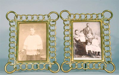 Lot 605 - Pair of Victorian Brass Photograph Frames