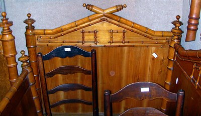 Lot 295 - Companion Pair of Victorian Faux Bamboo Maple...