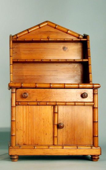 Lot 438 - Victorian Faux Bamboo Miniature Hutch