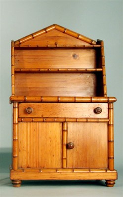 Lot 438 - Victorian Faux Bamboo Miniature Hutch