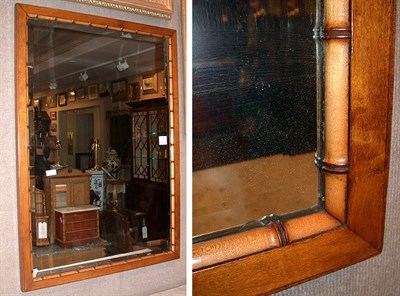 Lot 434 - Faux Bamboo Maple Mirror