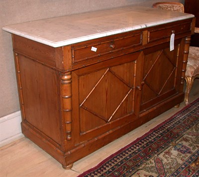 Lot 437 - Victorian Marble Top Faux Bamboo Server