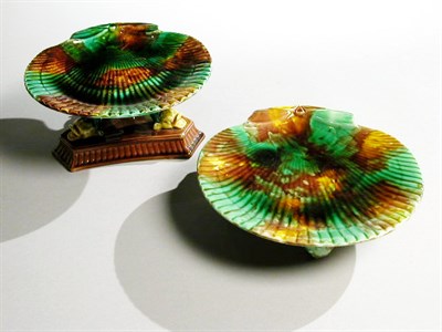 Lot 455 - Two Wedgwood Majolica Tazzas Each with...