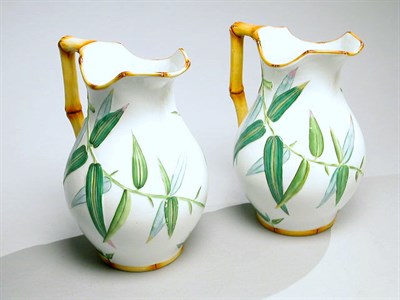 Lot 489 - Pair of Minton Majolica Pitchers